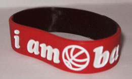 I am basket ball silicone wristband