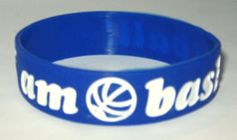 I am basket ball silicone wristband