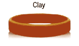 1 inch Clay rubber bracelets