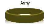 1 inch tall Army rubber bracelets