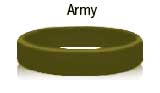 1 inch tall Army rubber bracelets