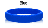 1 inch Blue silicone bracelet