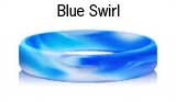 1 inch Blue Swirl wristband