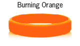 1 inch Burning Orange rubber bracelet