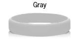Gray rubber bracelets