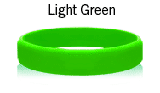Light Green rubber bracelets