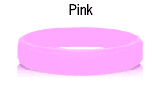 Pink rubber bracelets