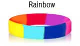 1 inch Rainbow rubber bracelet