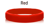 1 inch Red rubber bracelets