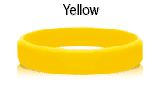 Yellow rubber bracelets