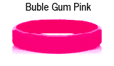 Bubble Gum Pink rubber bracelets