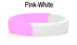 Pink & White rubber bracelets