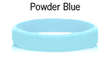 Powder Blue rubber bracelets