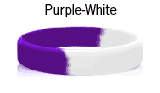Purple & White rubber bracelets