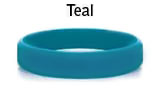 Teal rubber bracelets