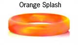 Orange Splash rubber bracelets